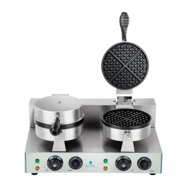 Professionelt belgisk vaffeljern dobbelt