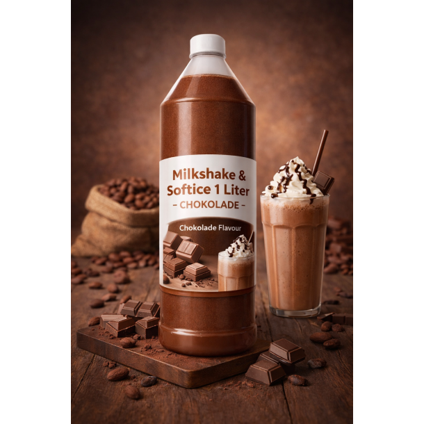 Milkshake &amp; Softice 1 Liter - Chokolade smag