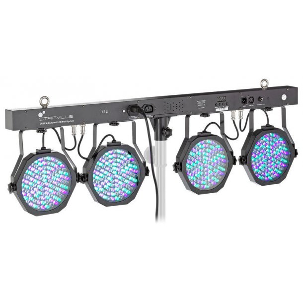 Leje af LED Bom med 4 Par Lamper - PRO Incl. Stativ