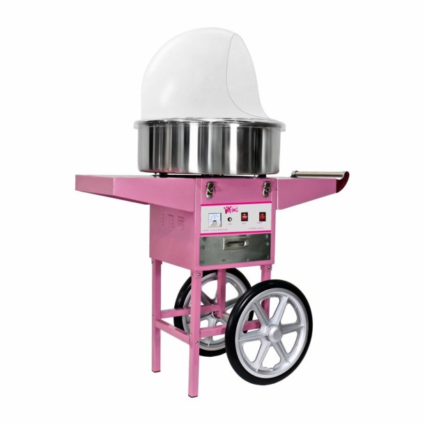 Candyfloss maskine 52 cm m/top &amp; vogn