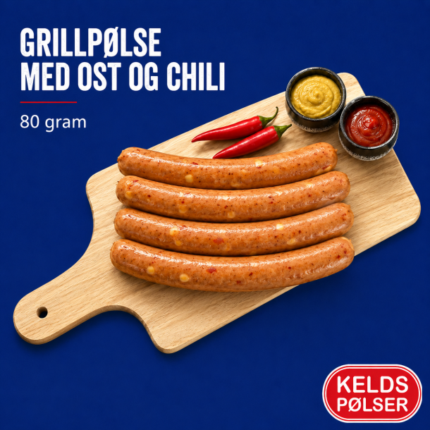 Kelds Grillp�lse Chili-cheese 80 gram
