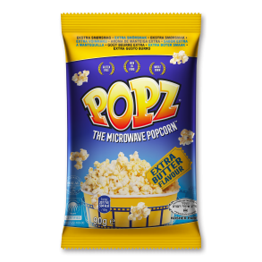 POPZ Mikrob�lge Popcorn � Ekstra Sm�rsmag (Single Pack, 90 g)