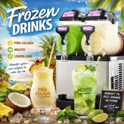 Leje af Frozen Drinks Maskine  (Inkl. startpakke 2 x 2L koncentrat)