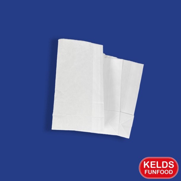 Poser til popcorn &amp; Snacks - Hvide Str 1 med 50 stk