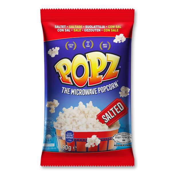 POPZ Mikrob�lge Popcorn � Salt-smag (Single Pack, 90 g)