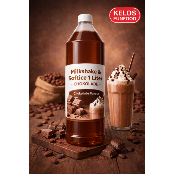 Milkshake &amp; Softice 1 Liter - Chokolade smag
