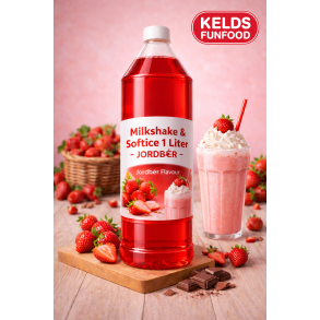 Milkshake & Softice 1 Liter - Jordb�r smag