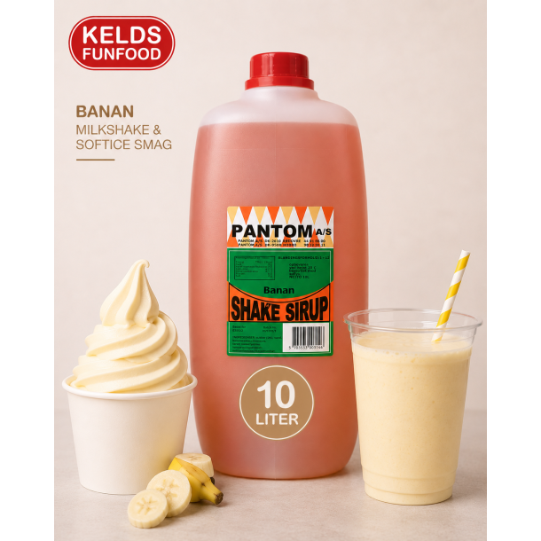 Milkshake &amp; Softice 10 Liter - Banan smag